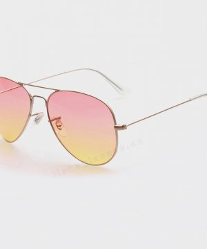 Polarizované slnečné okuliare - pilotky zlato-ružové