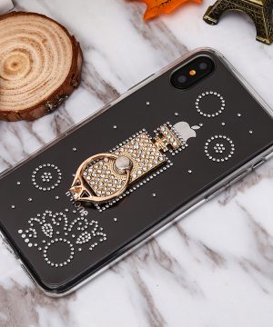 Luxusný Silikónový kryt s parfúmom a kryštálikmi pre iPhone X