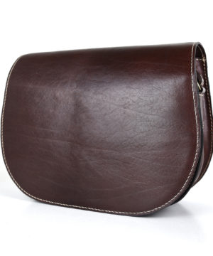 Luxusná kožená lovecká kabelka, skrytý magnet, hnedá farba