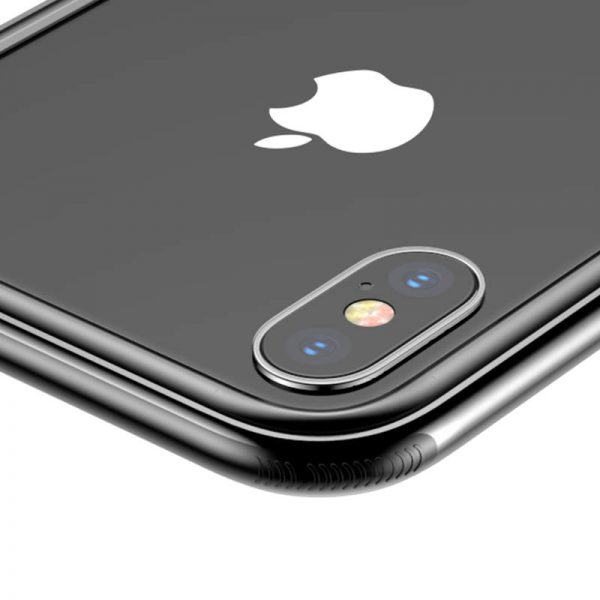 Štýlový platinový bumper pre iPhone X v space gray farbe - Image 6