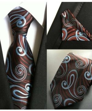 Spoločenská kravata a vreckovka - sada s luxusným vzorom