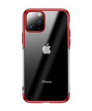 Ochranný silikónový obal pre iPhone 11 Pro v lesklej červenej farbe.