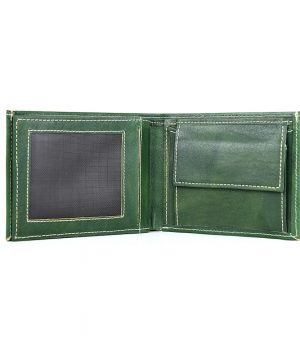 Luxusná peňaženka z pravej kože č.8407 v tmavo zelenej farbe