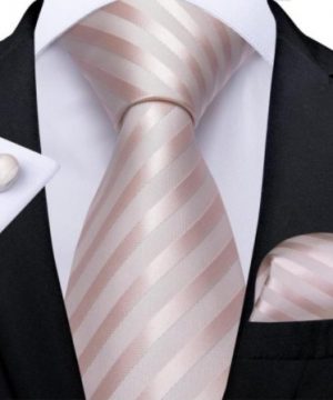 Luxusný set - kravata, manžety a vreckovka so staro-ružovým vzorom