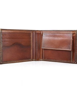 Luxusná peňaženka z pravej kože č.8406 v Cigaro farbe, ručne natieraná