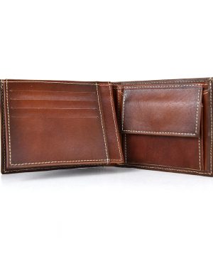 Luxusná peňaženka z pravej kože č.8408 v Cigaro farbe, ručne natieraná