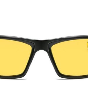Športové polarizované okuliare na šoférovanie v noci s čierno žltým rámom