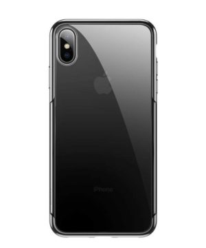 Ochranný silikónový obal pre iPhone XS v čiernej farbe