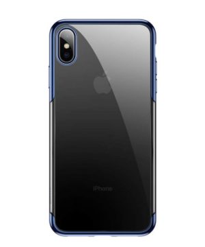 Ochranný silikónový obal pre iPhone XS v modrej farbe