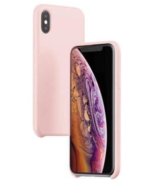 Ochranný kryt pre iPhone XS, Liquid Silicone Pink