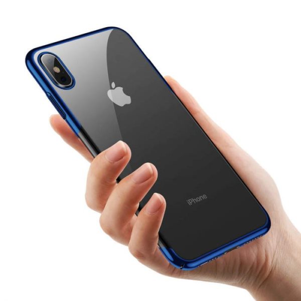 Luxusný ochranný tvrdý obal pre iPhone XS MAX, Glitter Blue - Image 3