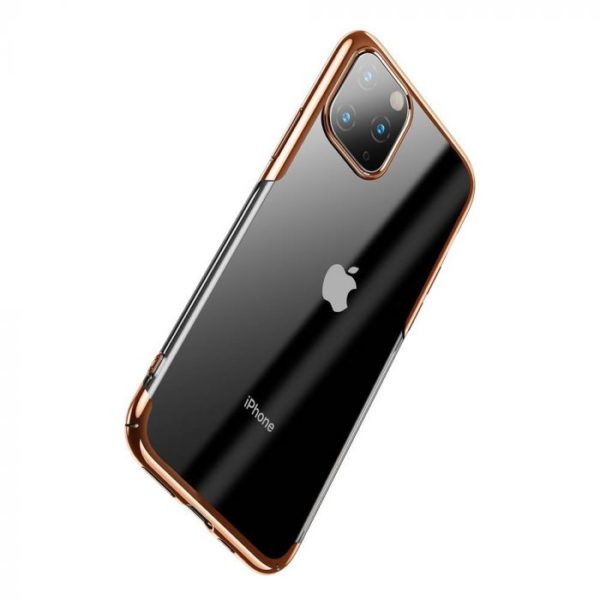 Luxusné puzdro pre iPhone 11 Pro MAX v lesklej ružovo zlatej farbe - Image 4