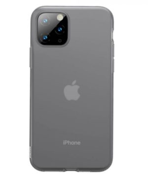 Ochranné puzdro pre iPhone 11 Pro MAX Jelly Liquid Silica Gel v transparentnej čiernej farbe